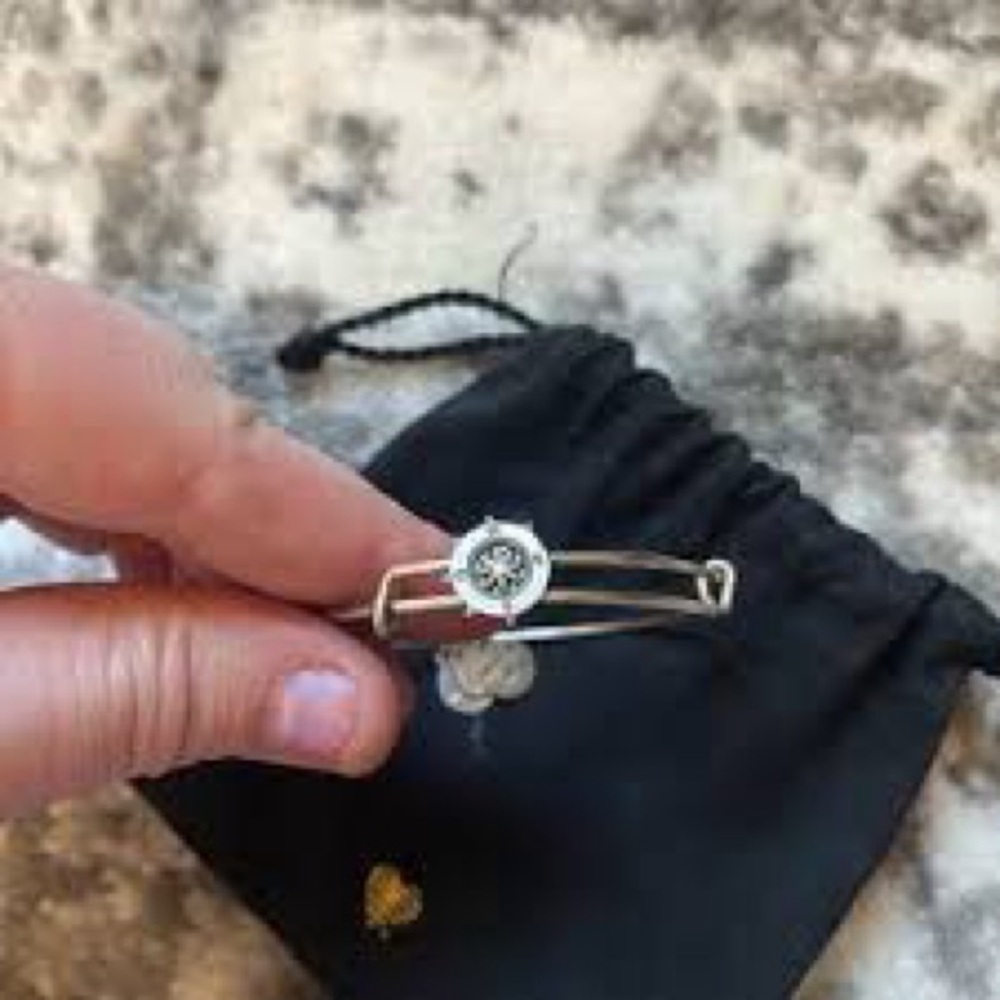 Silver Compass Bangle Bracelet